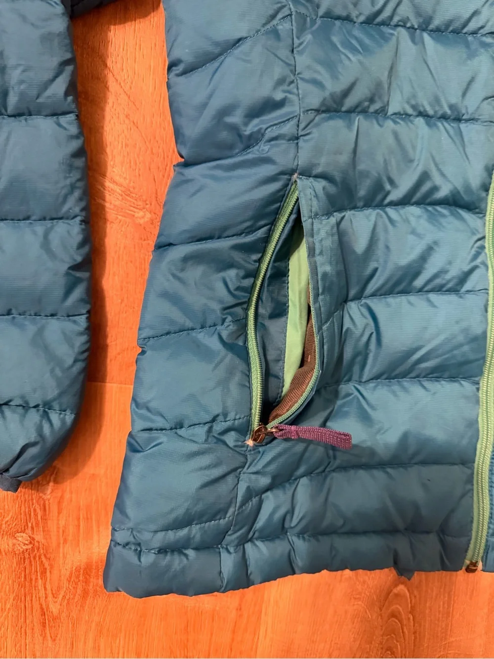 Patagonia Kids Teal Quilted Insulated Puffer Jacket